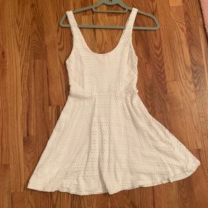 Scoop neck for and flare mini dress